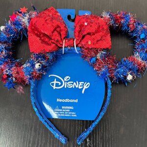 Disney Parks 4th of July Minnie Mouse Ears Headband NWT​